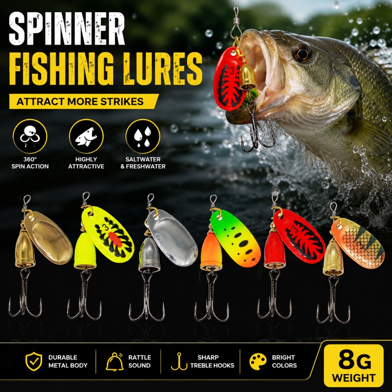 Вращающаяся приманка-спиннер 8 – обзор и цена Fishing Lure Blade Bait